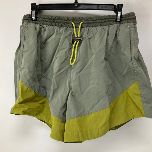 Athletic Shorts By Lululemon In Green & Yellow, Size: 6