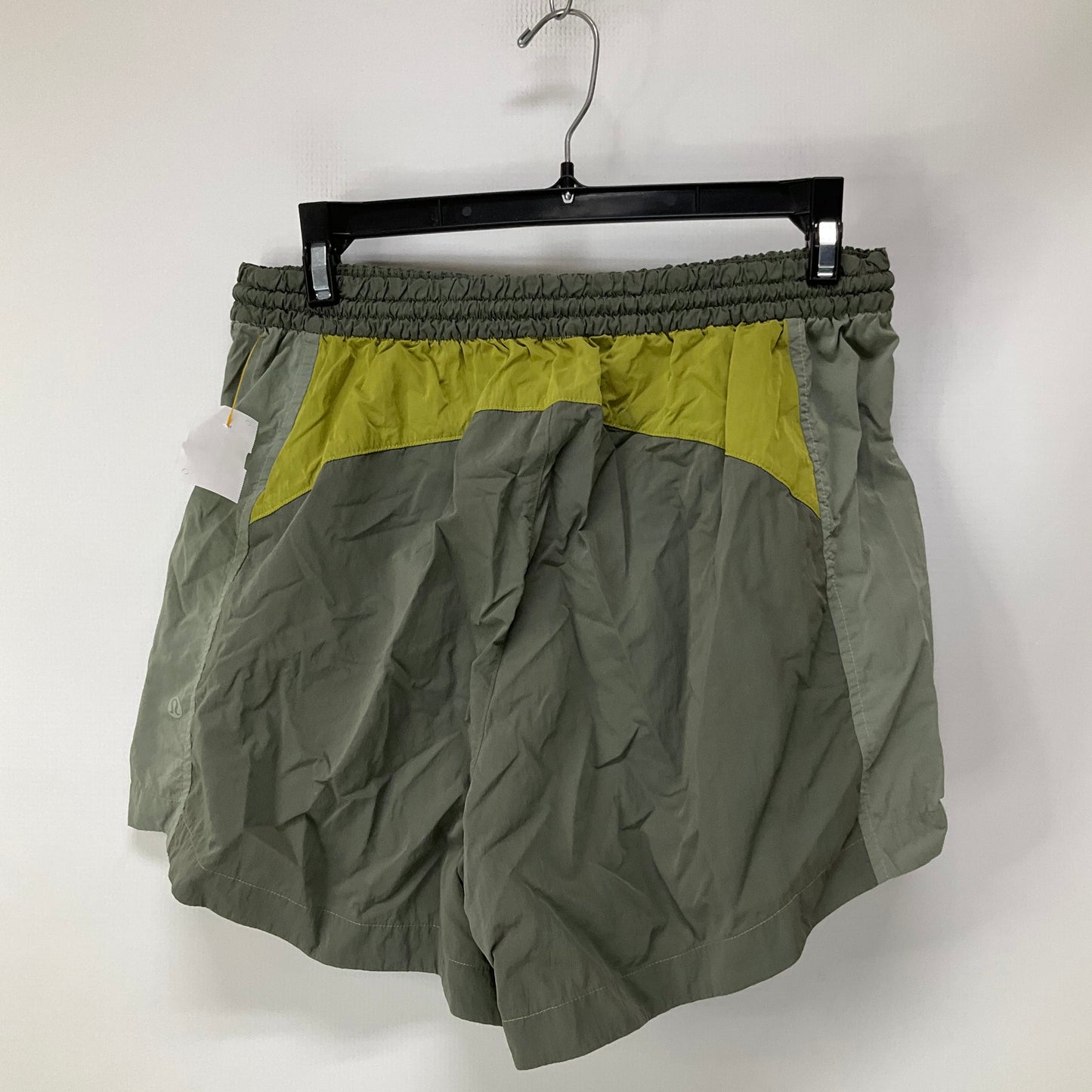 Athletic Shorts By Lululemon In Green & Yellow, Size: 6