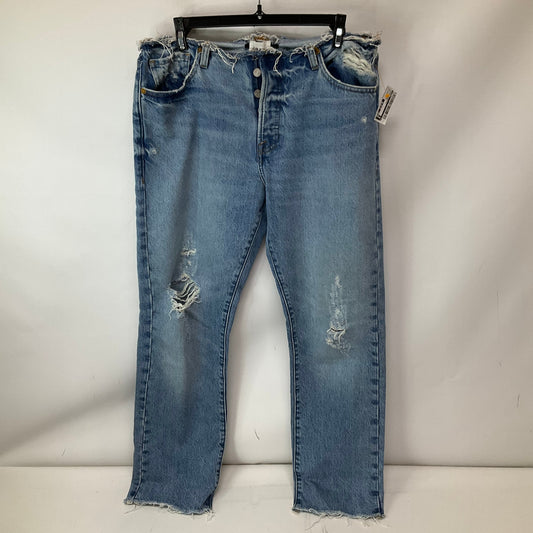 Jeans Straight By Frame In Blue Denim, Size: 6