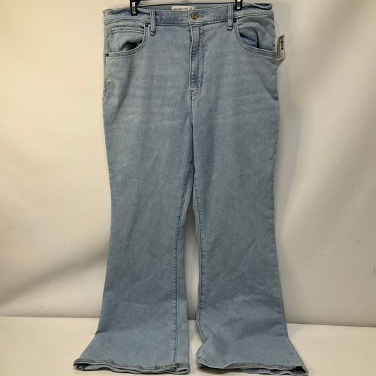 Jeans Flared By Abercrombie And Fitch In Blue Denim, Size: 16