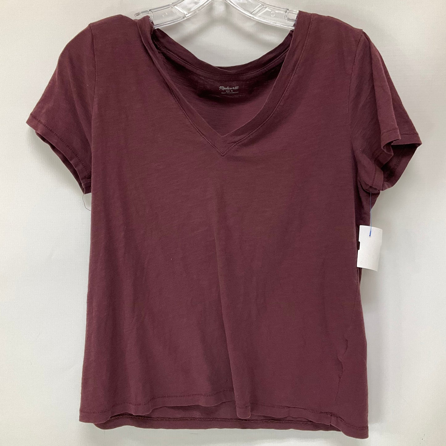 Top Short Sleeve By Madewell In Maroon, Size: S