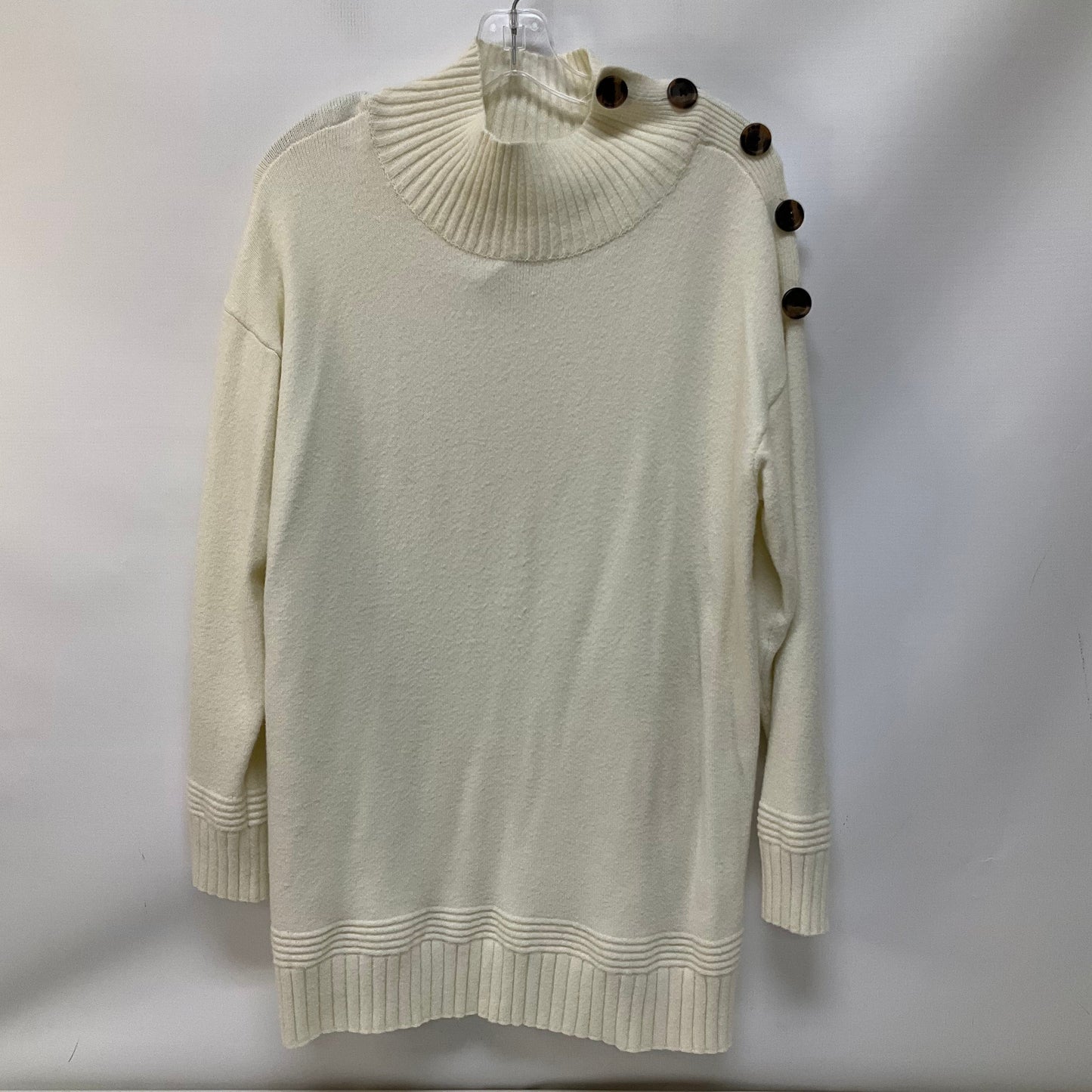 Sweater By Anthropologie In Cream, Size: L