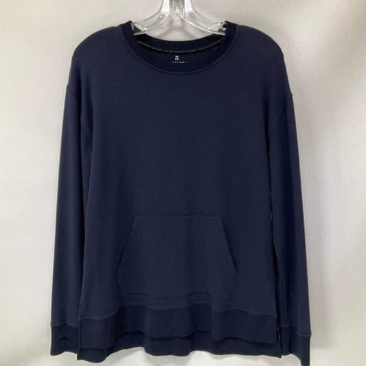 Athletic Top Long Sleeve Crewneck By Cmc In Navy, Size: S