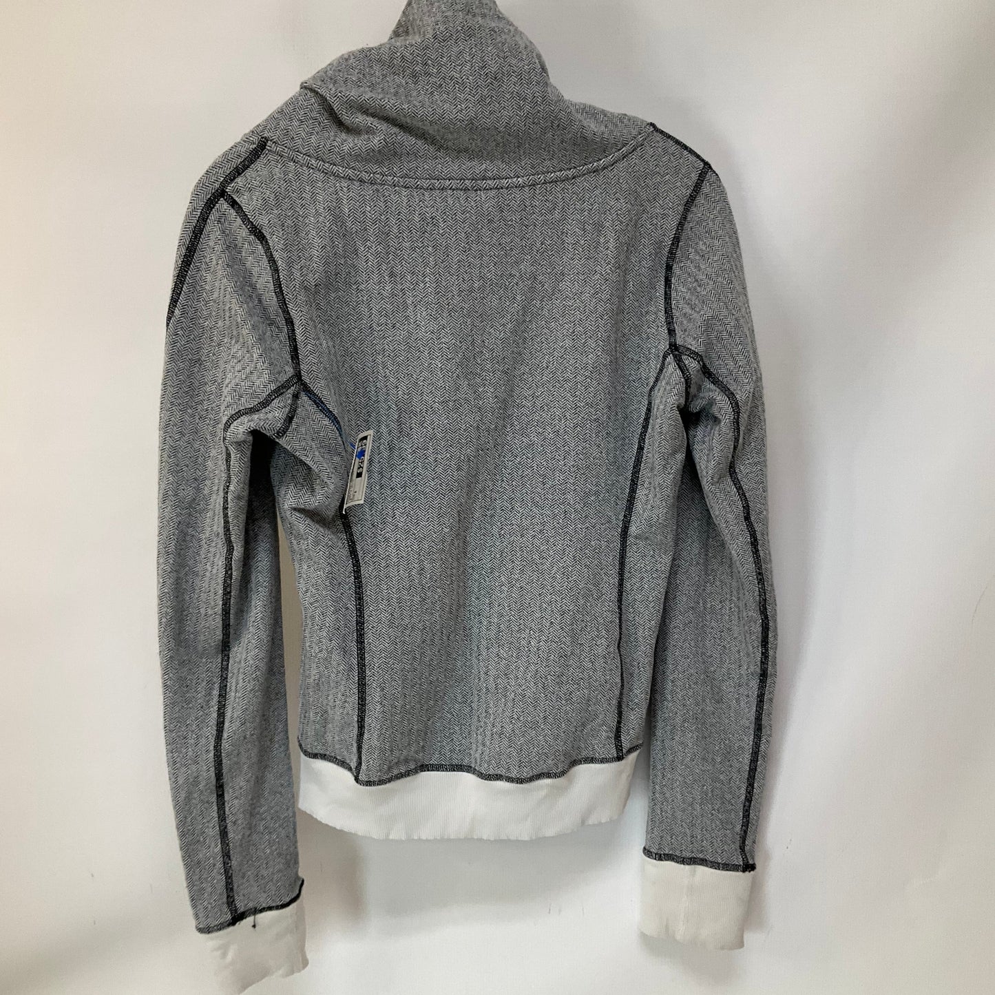 Athletic Jacket By Lululemon In Grey & White, Size: 8