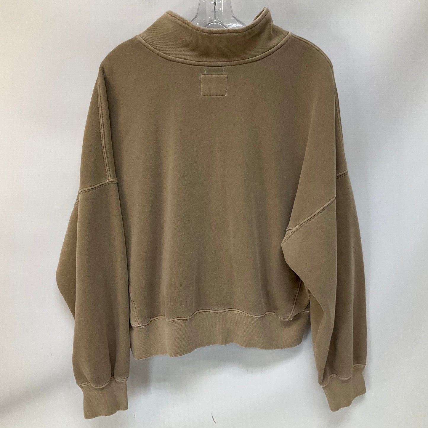 Sweatshirt Collar By Abercrombie And Fitch In Tan, Size: L