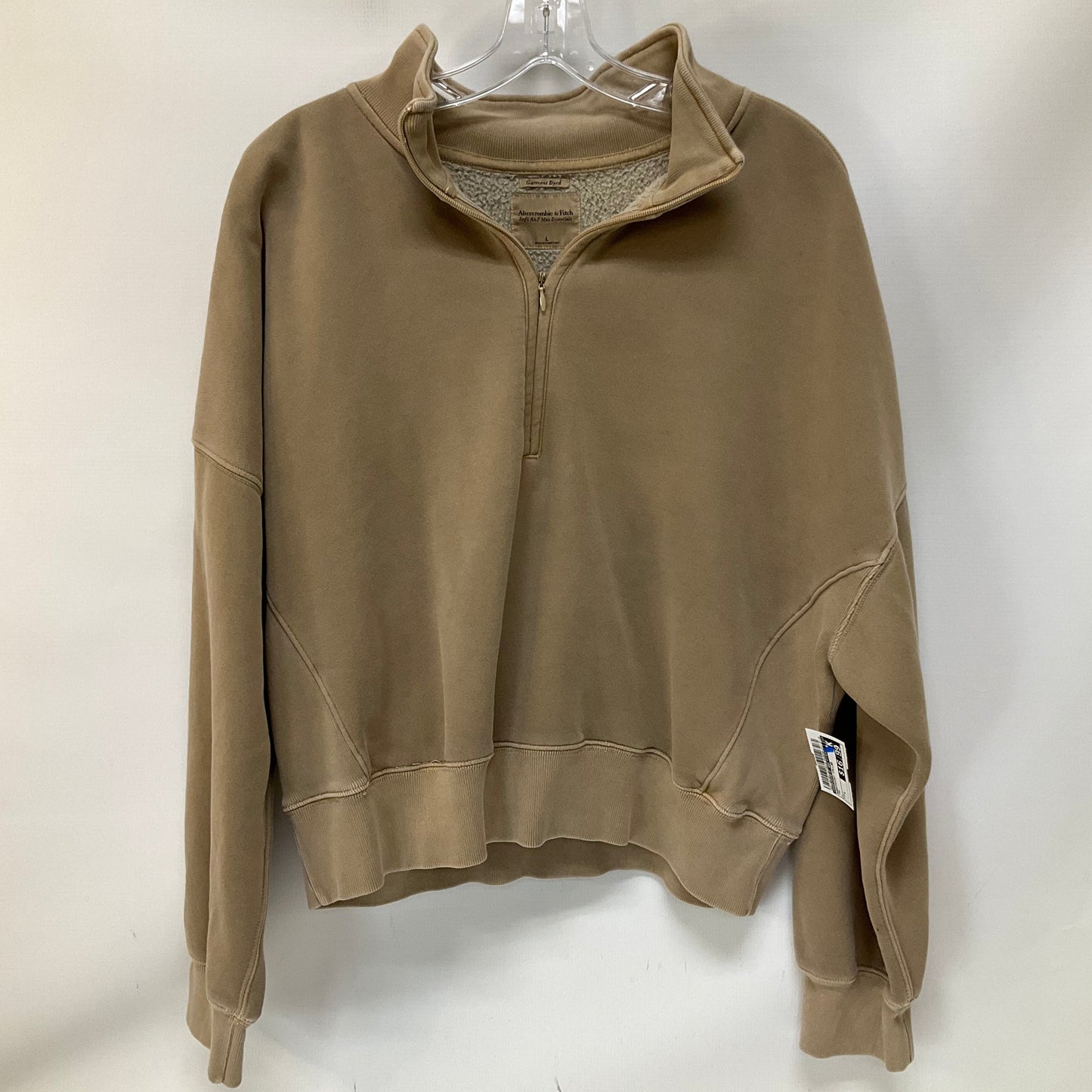 Sweatshirt Collar By Abercrombie And Fitch In Tan, Size: L