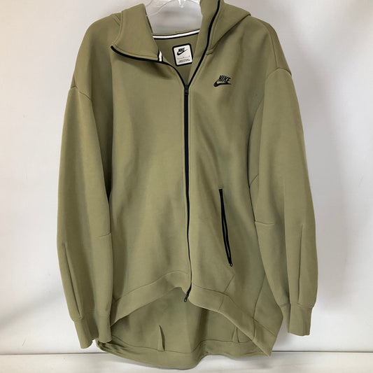 Athletic Jacket By Nike Apparel In Green, Size: L