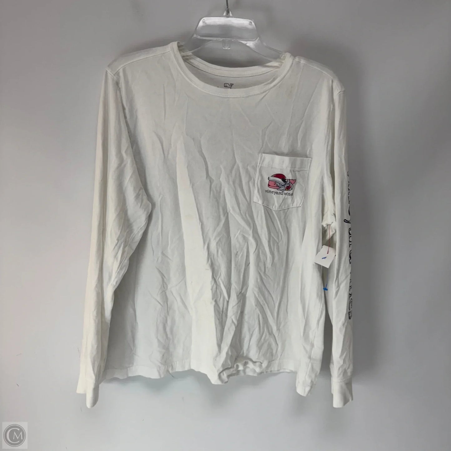 Top Long Sleeve By Vineyard Vines In White, Size: Xxl