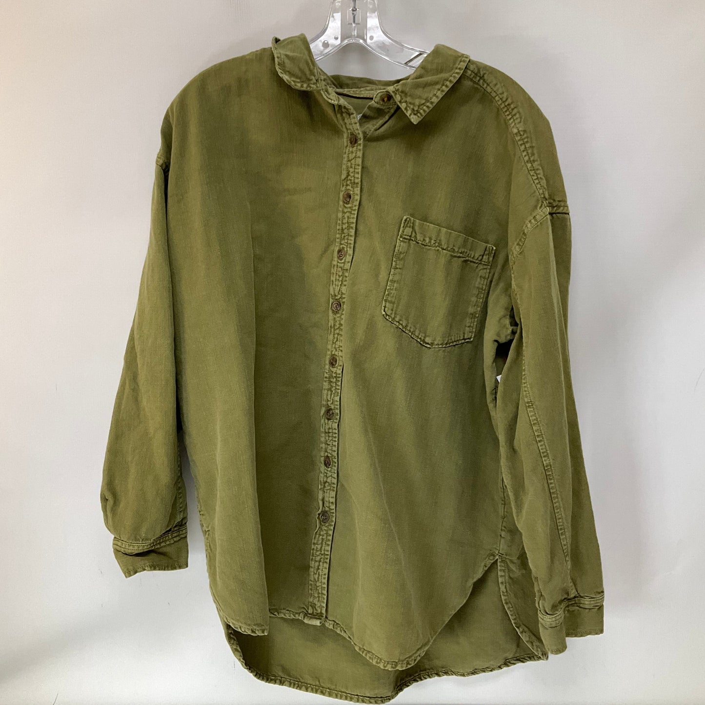 Top Long Sleeve By Pilcro In Green, Size: Xl