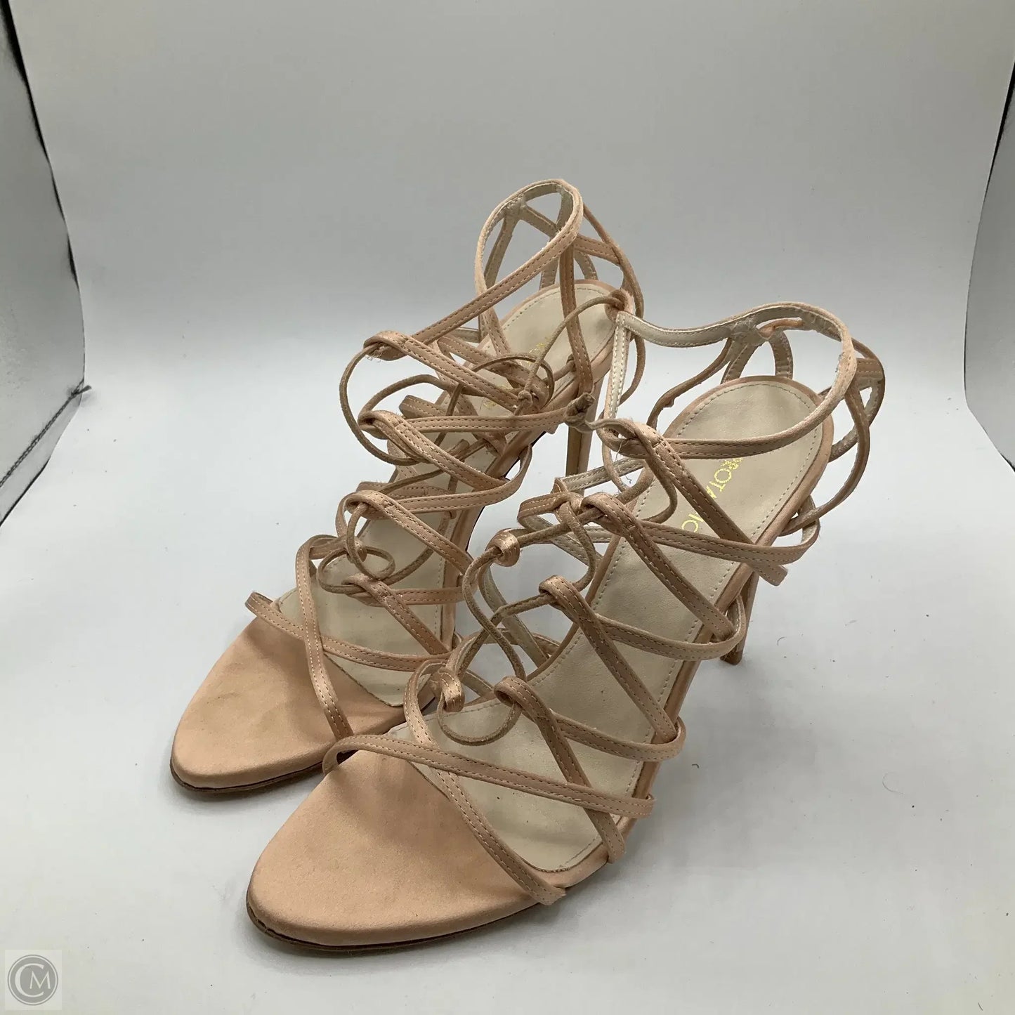 Sandals Heels Stiletto By Cma In Tan, Size: 10