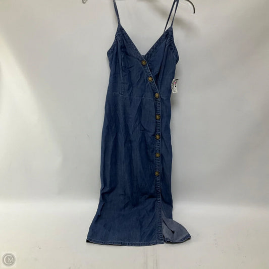 Dress Casual Midi By Abercrombie And Fitch In Blue Denim, Size: Xs