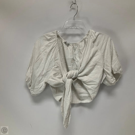 Top Short Sleeve By Abercrombie And Fitch In White, Size: L