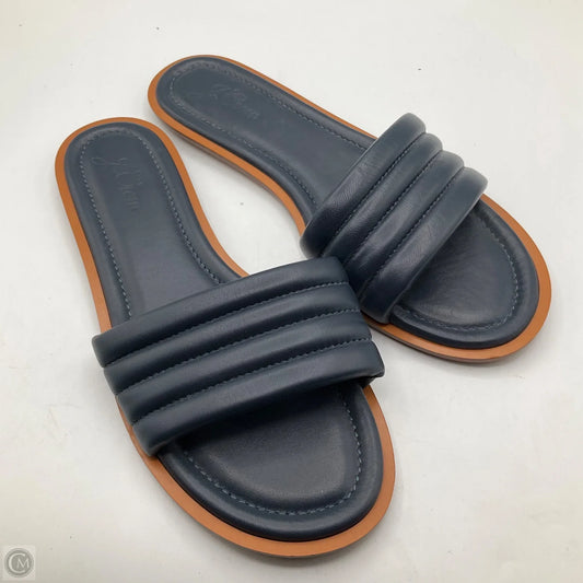 Sandals Flats By J. Crew In Navy, Size: 11