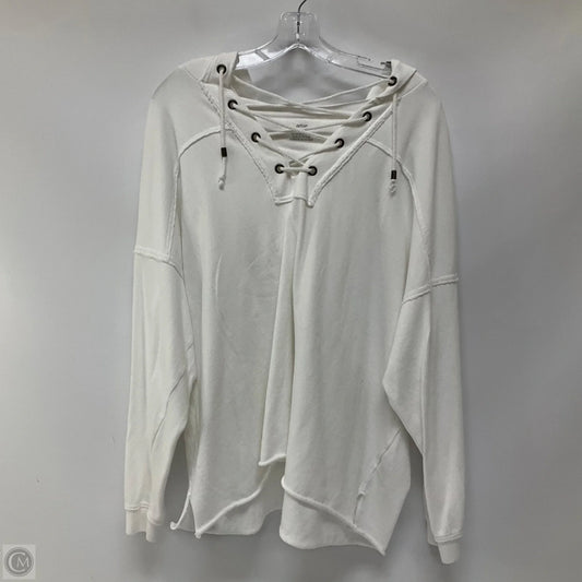 Sweatshirt Hoodie By Aerie In White, Size: S