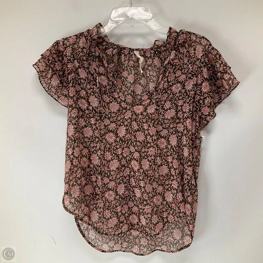 Top Short Sleeve By Anthropologie In Paisley Print, Size: Xs