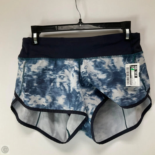 Athletic Shorts By Lululemon In Blue & White, Size: 4