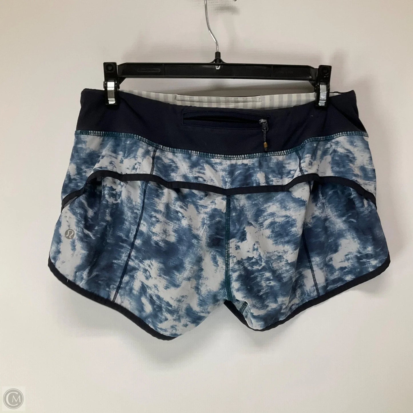 Athletic Shorts By Lululemon In Blue & White, Size: 4
