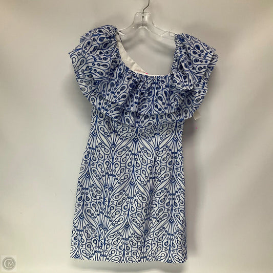 Dress Designer By Lilly Pulitzer In Blue & White, Size: 0
