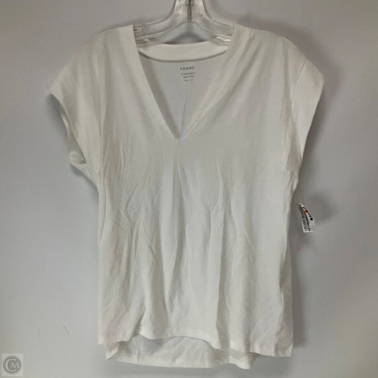 Top Short Sleeve Basic By Frame In White, Size: S