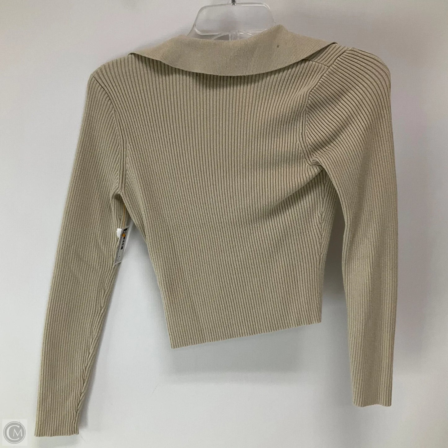 Top Long Sleeve By Abercrombie And Fitch In Beige, Size: M