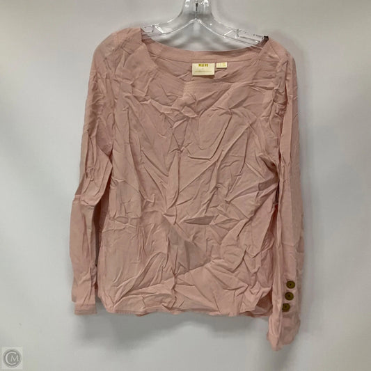 Top Long Sleeve By Maeve In Pink, Size: 8