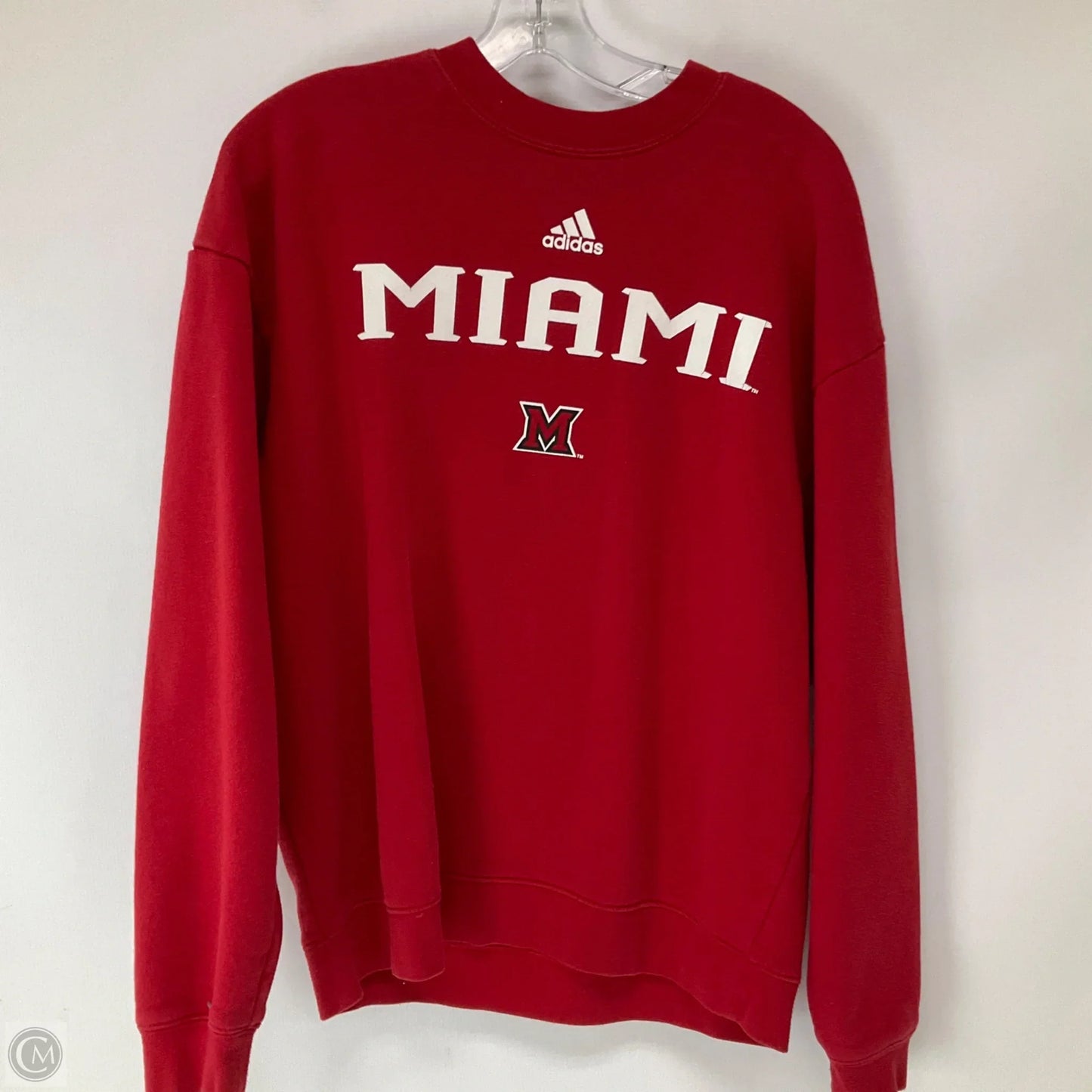 Athletic Sweatshirt Crewneck By Adidas In Red, Size: M