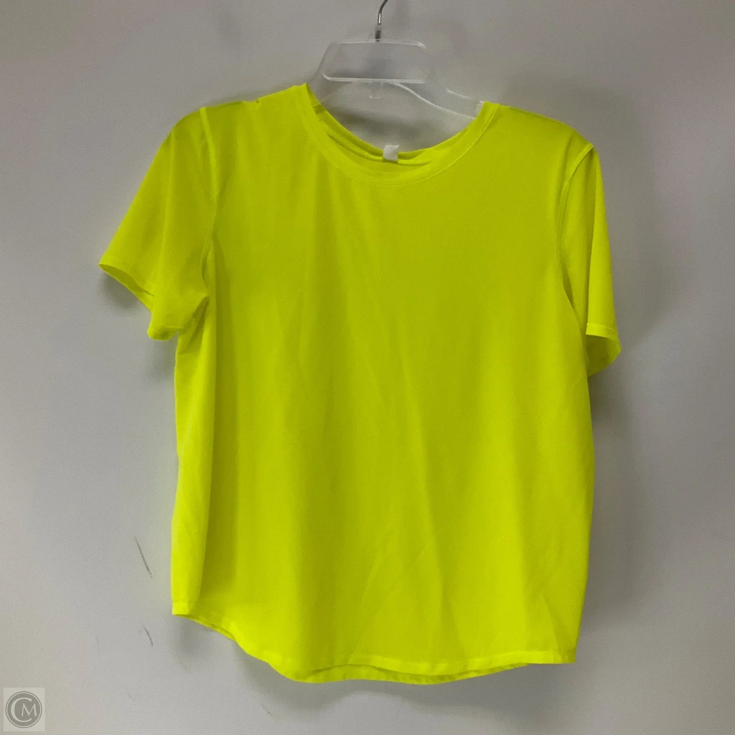 Athletic Top Short Sleeve By Lululemon In Yellow, Size: 10