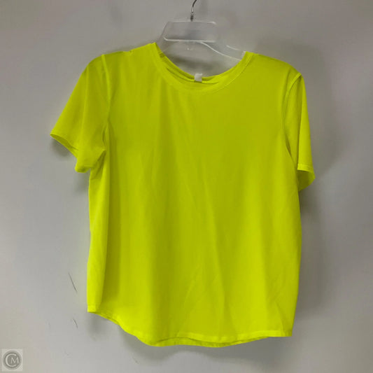 Athletic Top Short Sleeve By Lululemon In Yellow, Size: 10