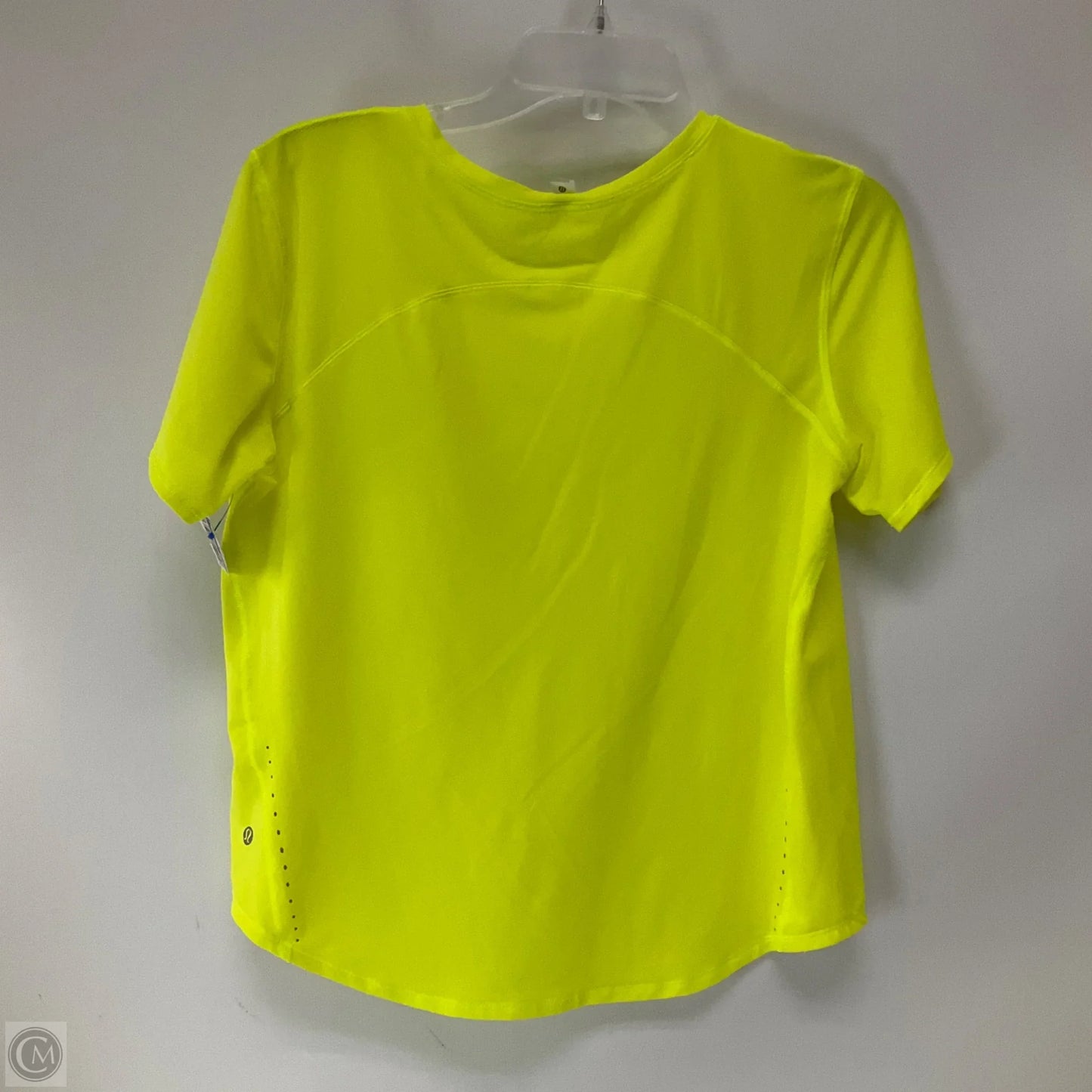Athletic Top Short Sleeve By Lululemon In Yellow, Size: 10