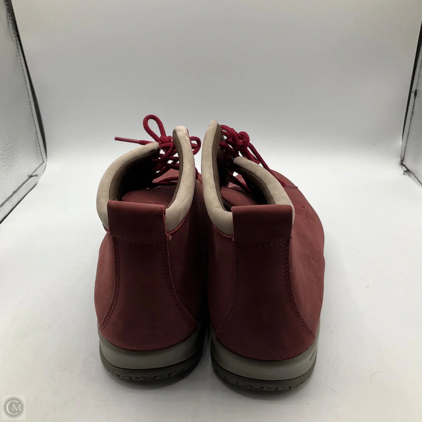 Boots Ankle Heels By Sas In Maroon, Size: 9.5