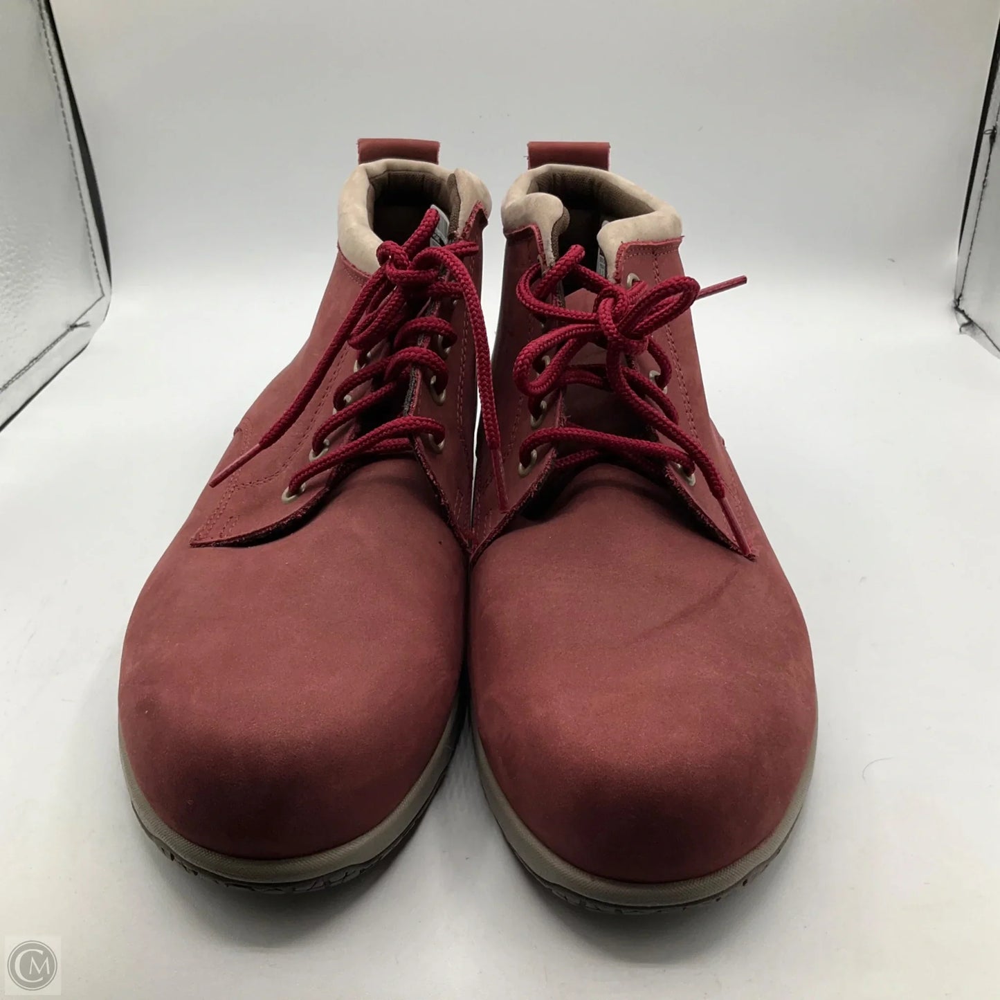 Boots Ankle Heels By Sas In Maroon, Size: 9.5