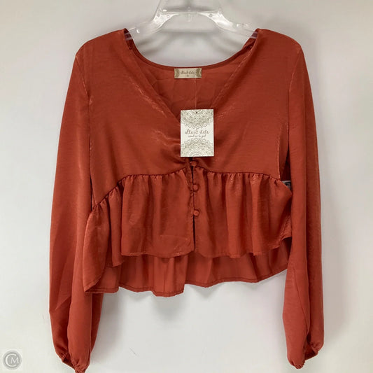 Top Long Sleeve By Altard State In Orange, Size: M
