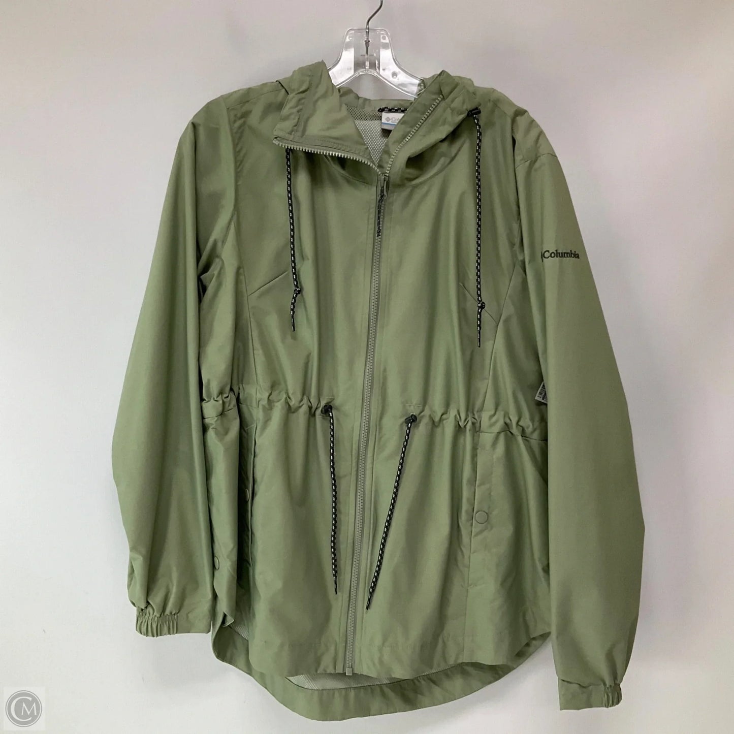 Jacket Windbreaker By Columbia In Green, Size: M