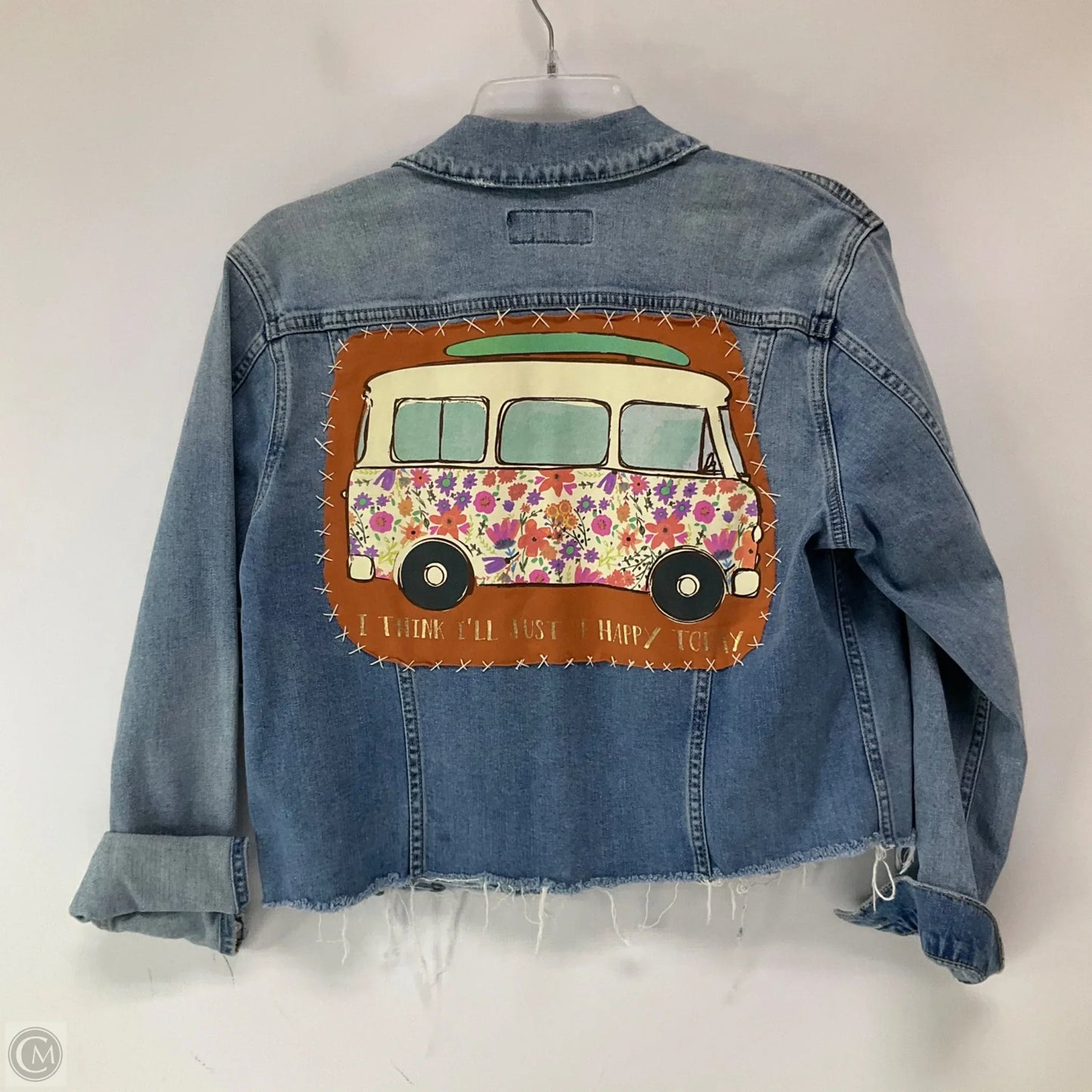 Jacket Denim By Lucky Brand In Blue Denim, Size: L