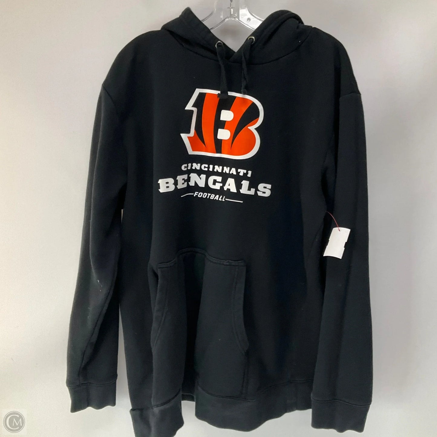 Sweatshirt Hoodie By Nfl In Black & Orange, Size: 2x
