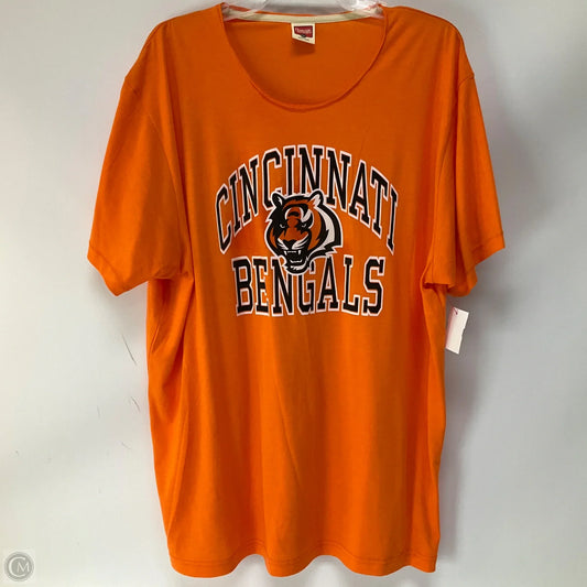 Athletic Top Short Sleeve By Homage In Orange, Size: Xxl