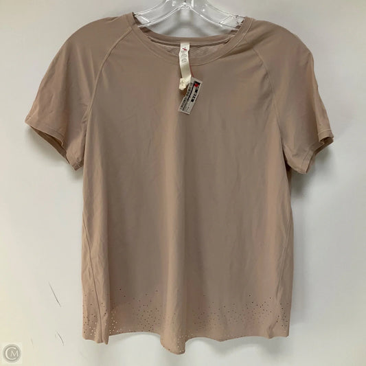 Athletic Top Short Sleeve By Lululemon In Pink, Size: 6