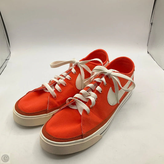 Shoes Sneakers By Nike In Orange, Size: 8.5