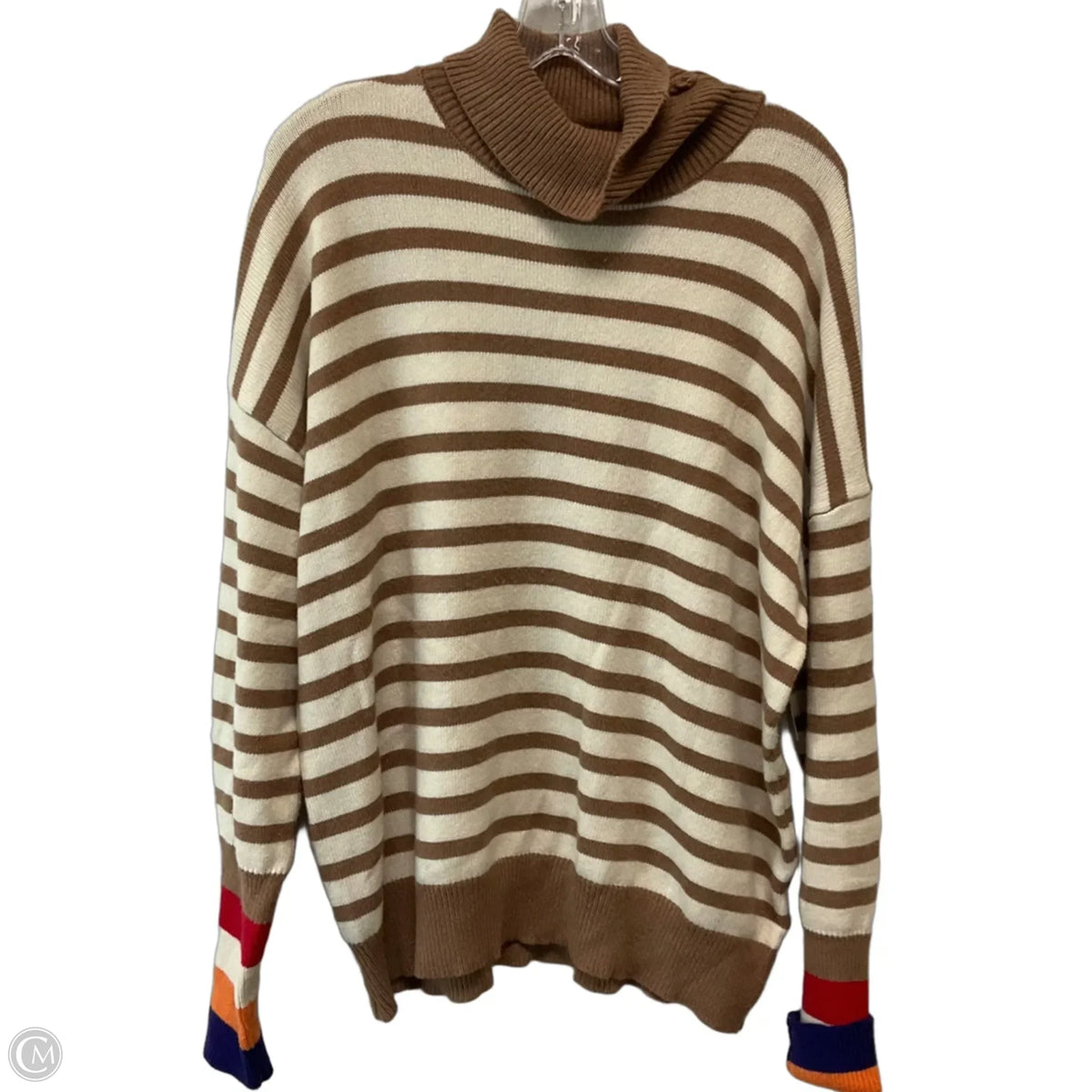 Sweater By Clothes Mentor In Striped Pattern, Size: Xl