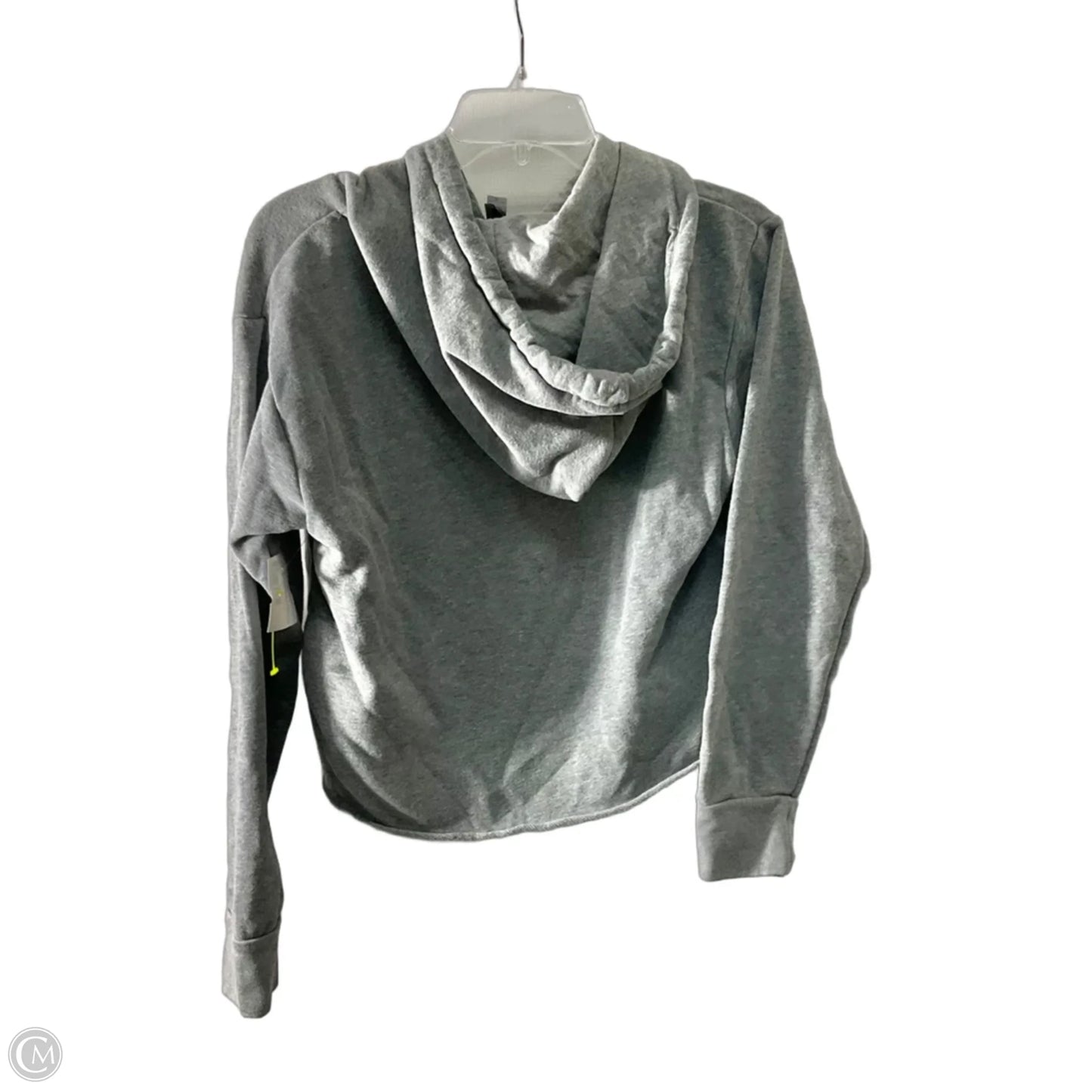Athletic Top Long Sleeve Hoodie By Next Level In Grey & Orange, Size: M