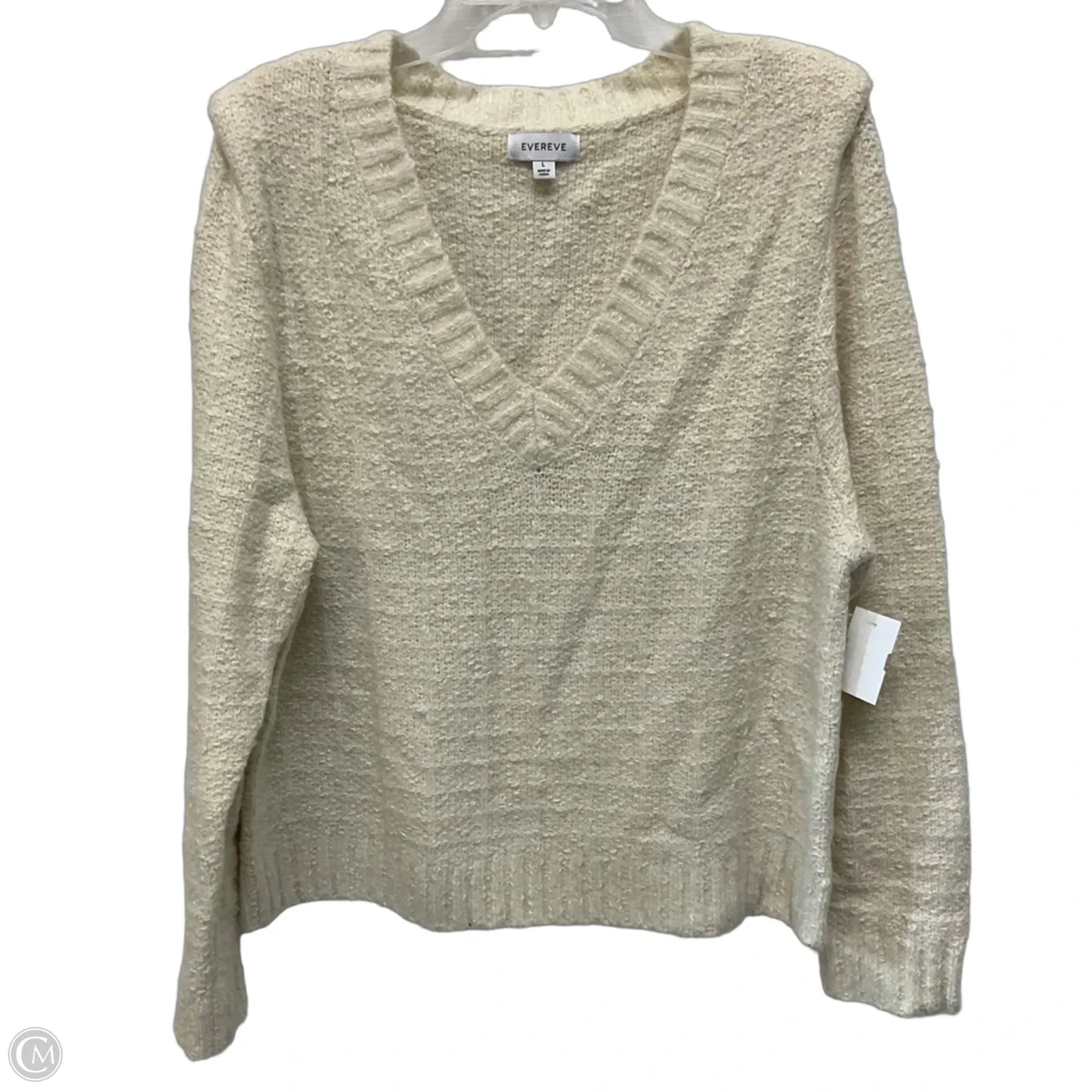 Sweater By Evereve In Cream, Size: L