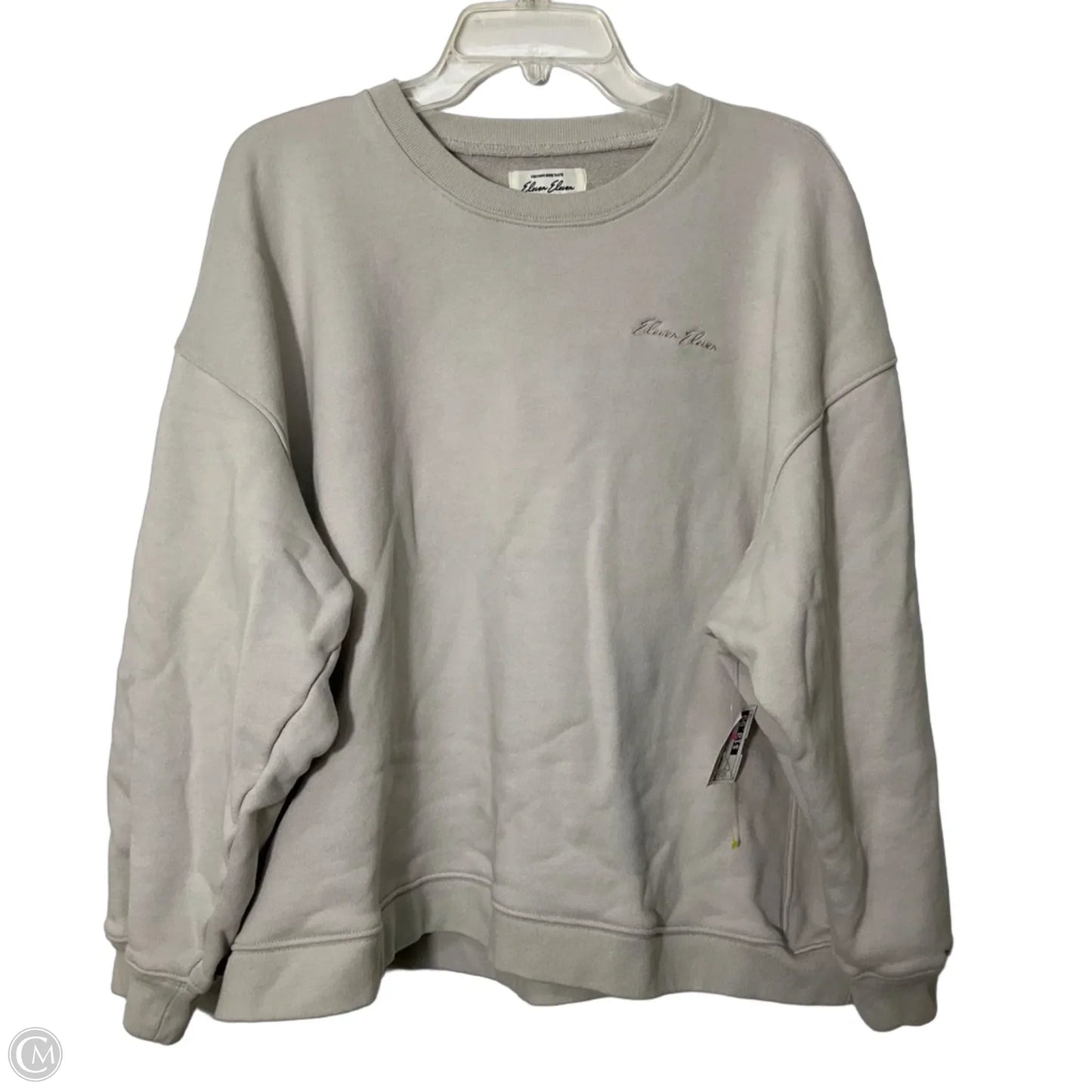 Sweatshirt Crewneck By Eleven Eleven In Taupe, Size: L