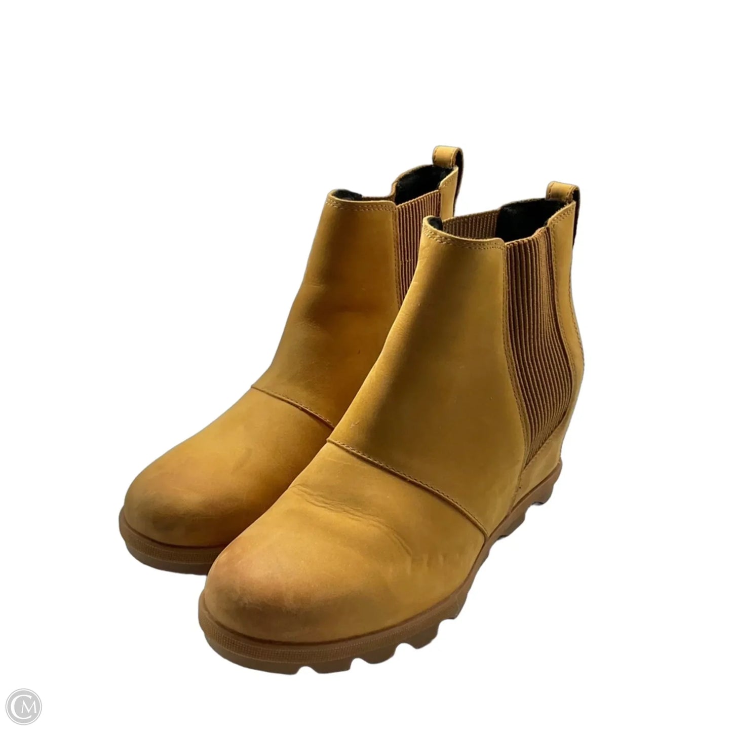 Boots Ankle Heels By Sorel In Tan, Size: 9.5
