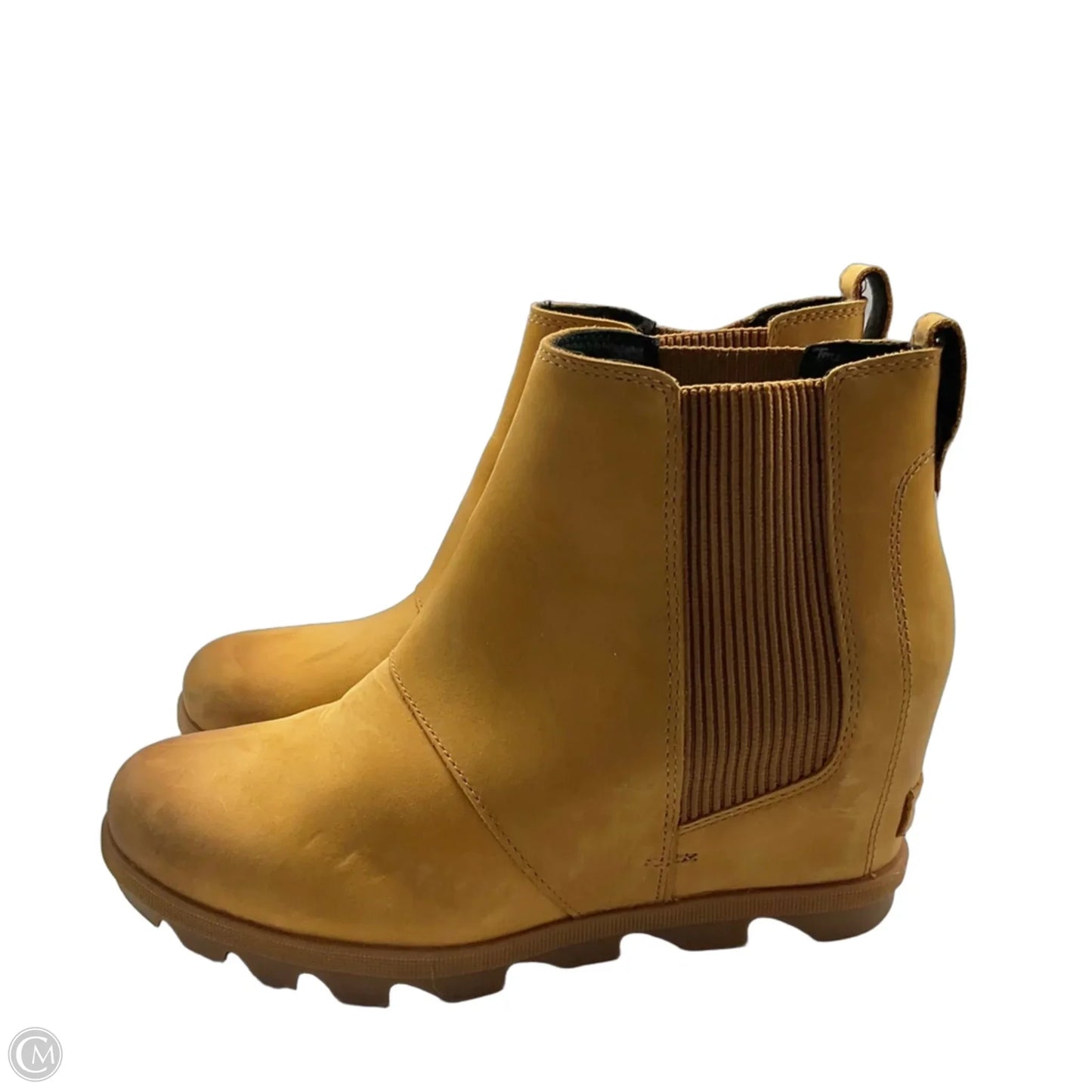 Boots Ankle Heels By Sorel In Tan, Size: 9.5