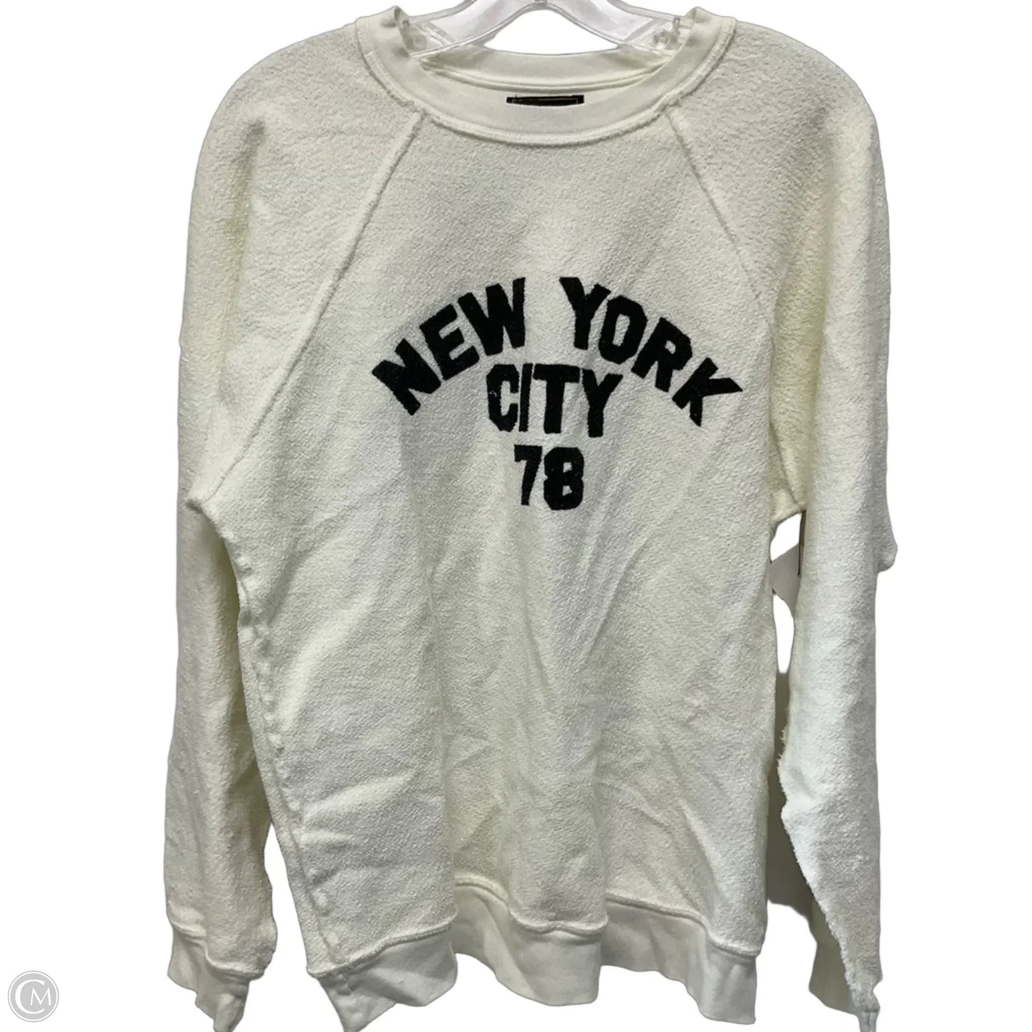 Sweatshirt Crewneck By Cmc In Cream, Size: M