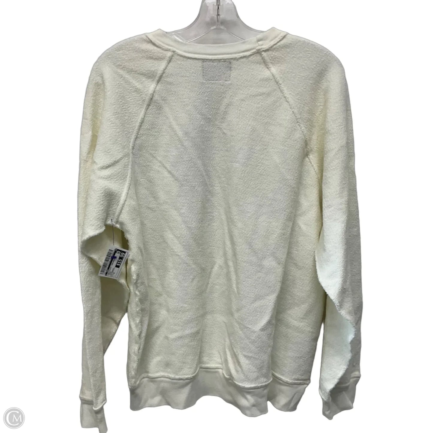 Sweatshirt Crewneck By Cmc In Cream, Size: M