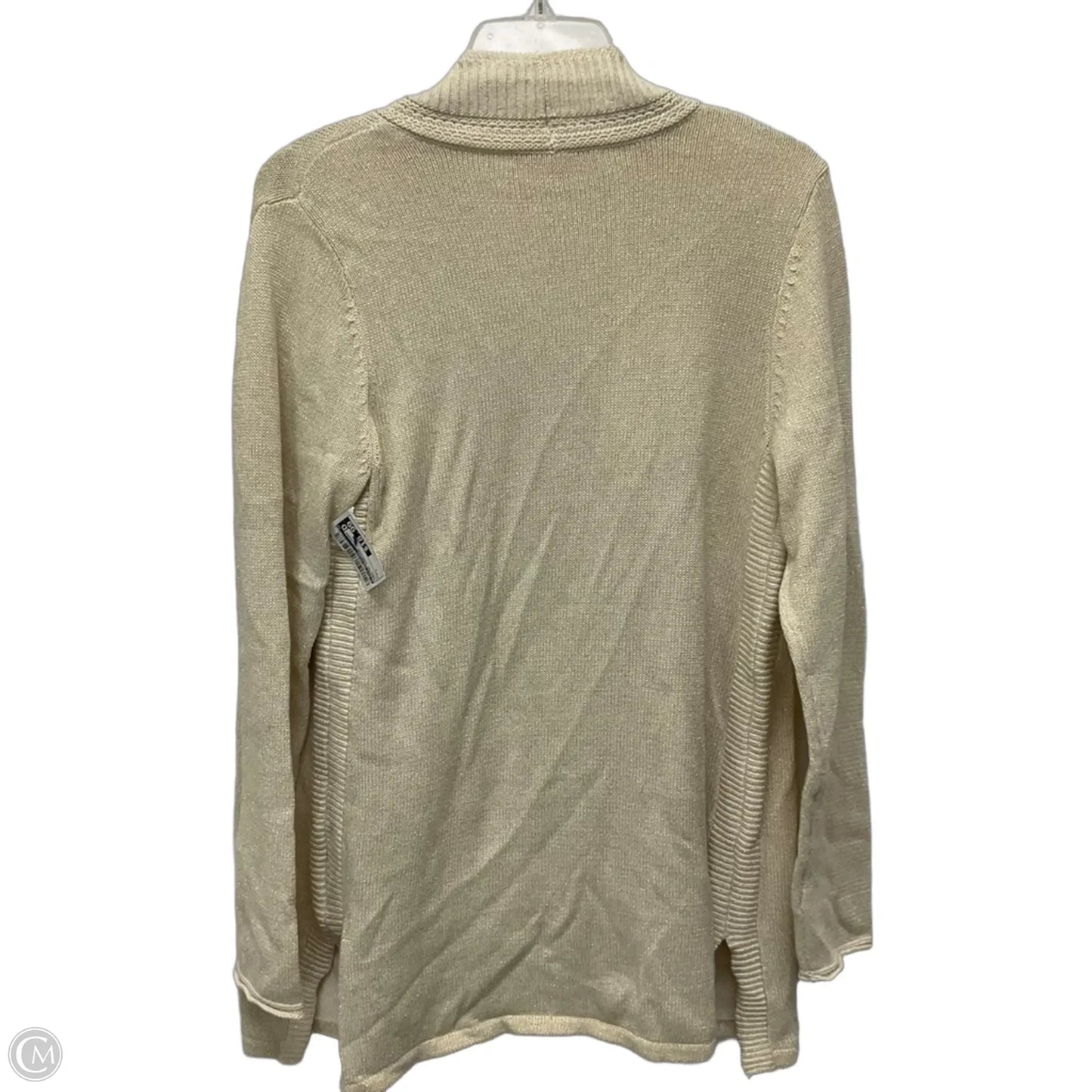 Sweater Cardigan Designer By Lilly Pulitzer In Gold, Size: L