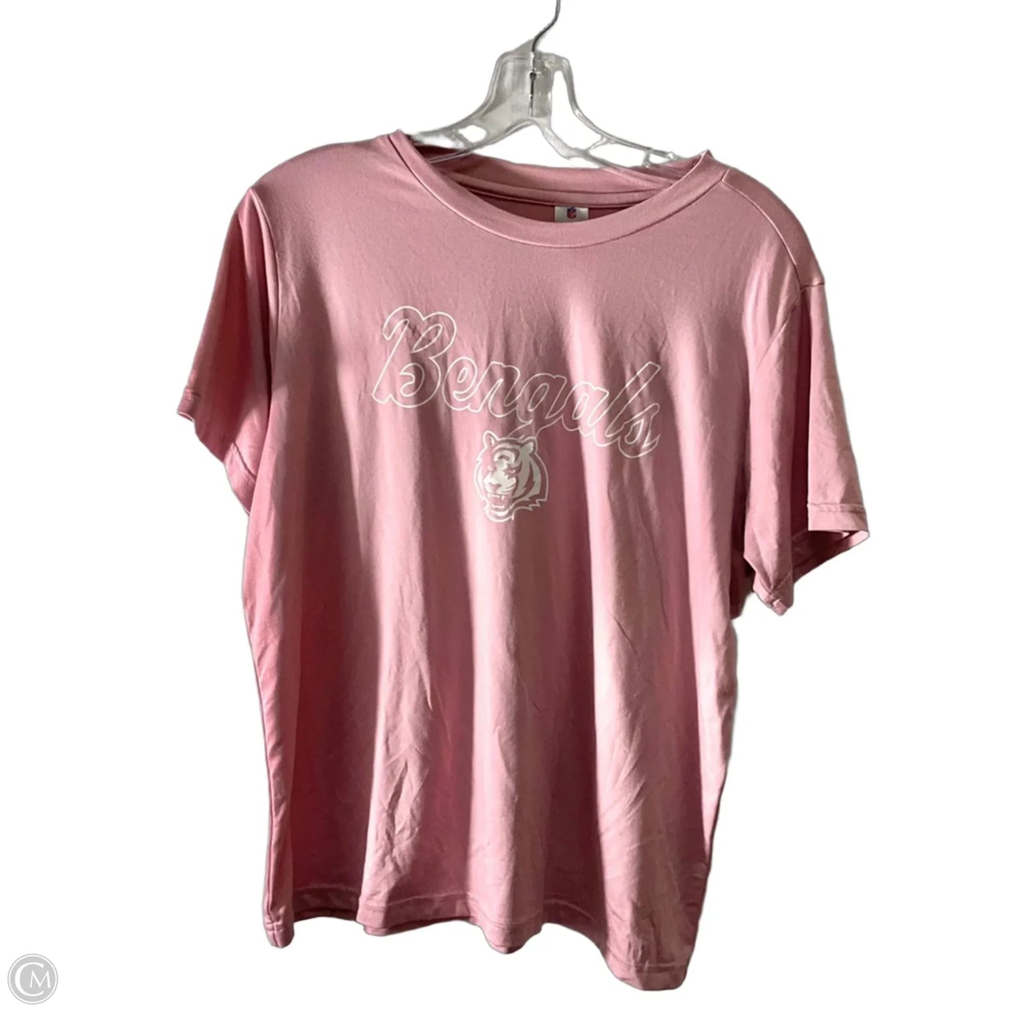 Athletic Top Short Sleeve By Nfl In Pink, Size: M