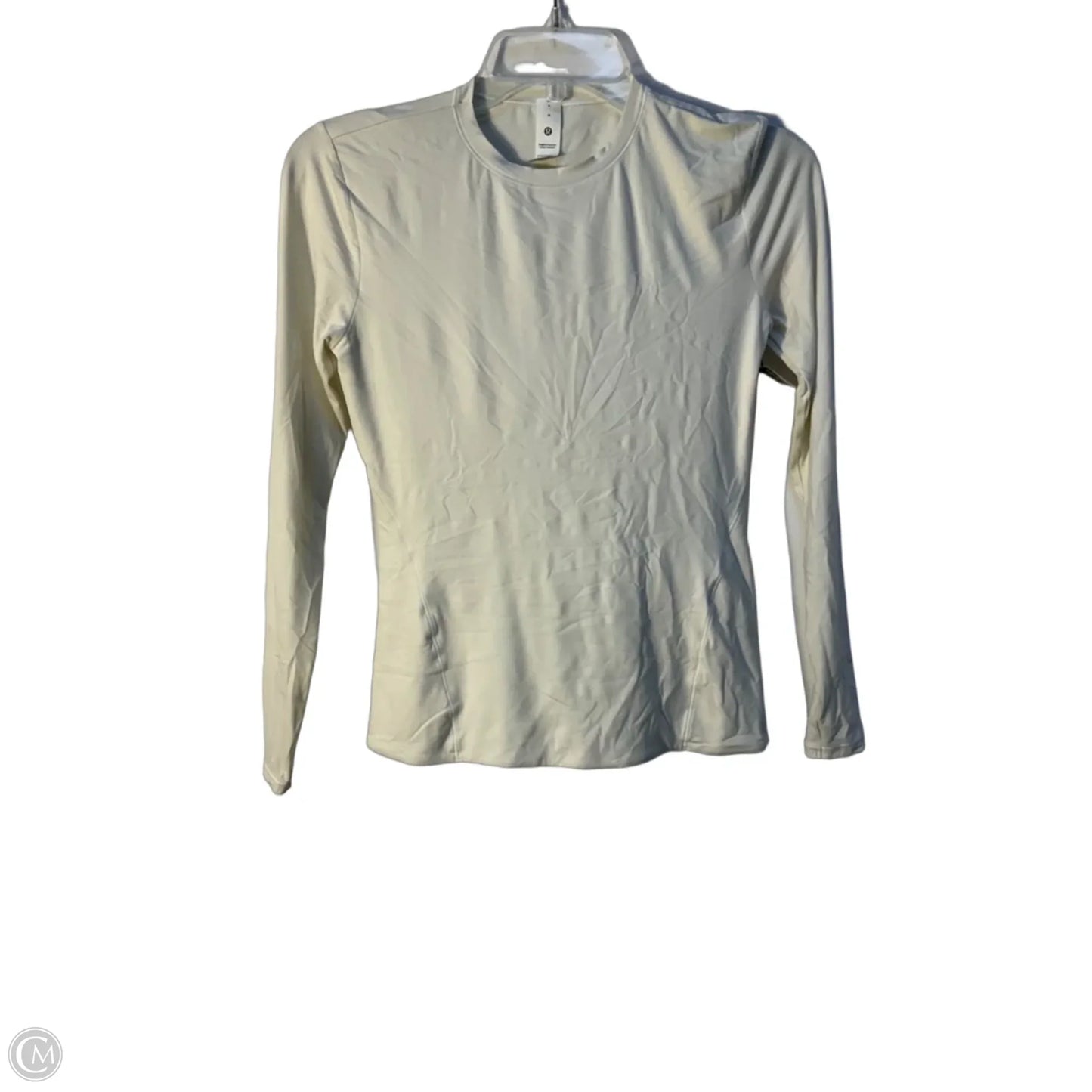 Athletic Top Long Sleeve Crewneck By Lululemon In Cream, Size: M