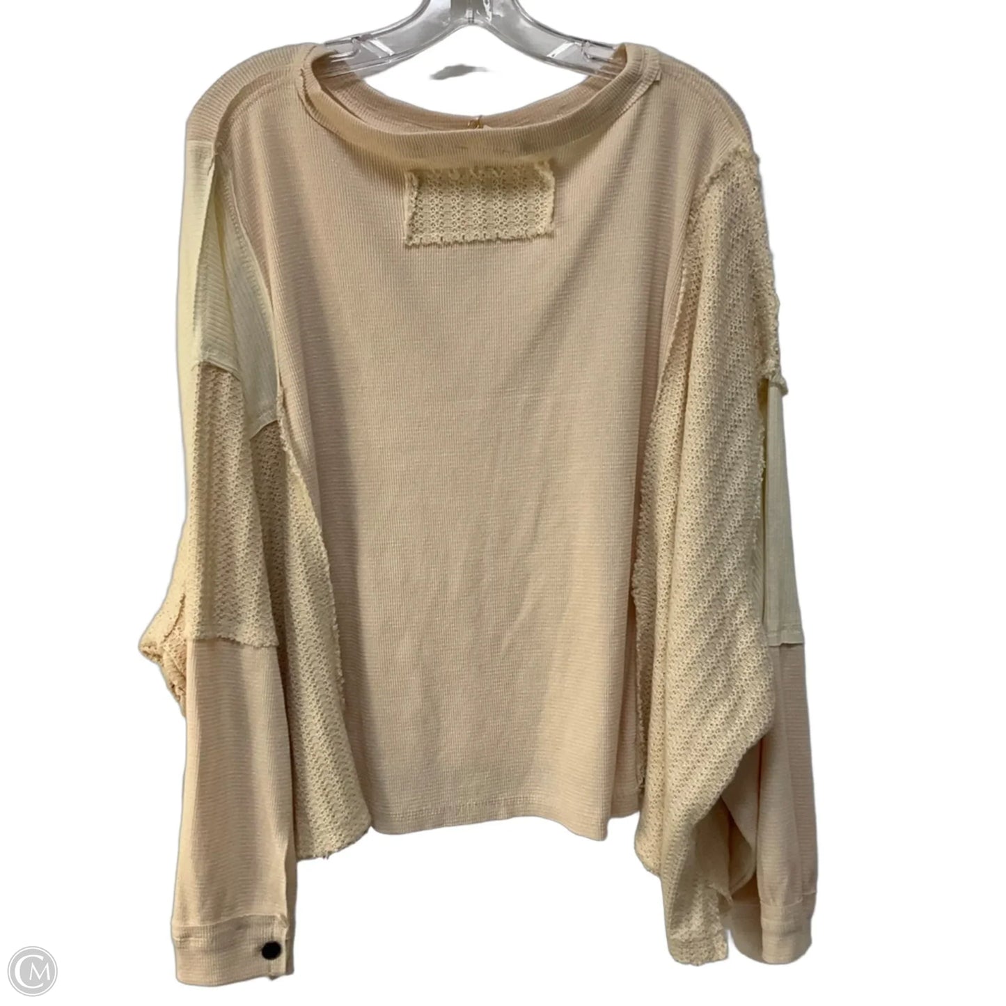 Top Long Sleeve By Pol In Cream, Size: M